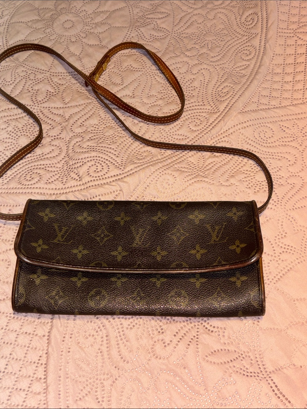 Louis Vuitton Monogram Crossbody Clutch - Brown